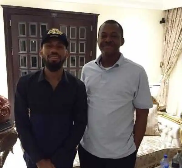 Phyno Shares Cute Photo With His Mentor, ExEnugu Governor, Sullivan Chime